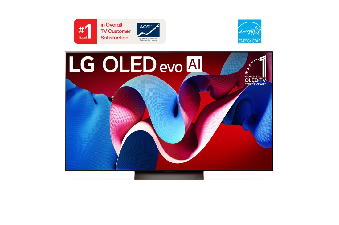 77 inch Class LG OLED evo AI C4 4K Smart TV 2024 - OLED77C4PUA 送音箱