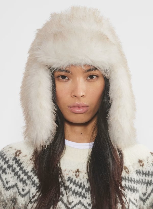 Wilfred Real Faux Fur Trapper Hat