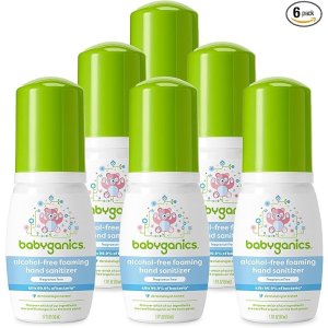 BabyGanics 无香型儿童免洗洗手液 50ml/瓶，6瓶装