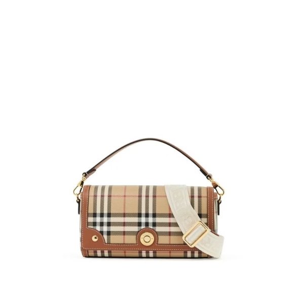 BURBERRY "shoulder bag with check pattern notes