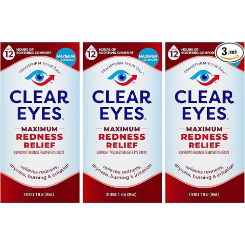 Clear Eyes 强效去红血丝眼药水 3瓶装