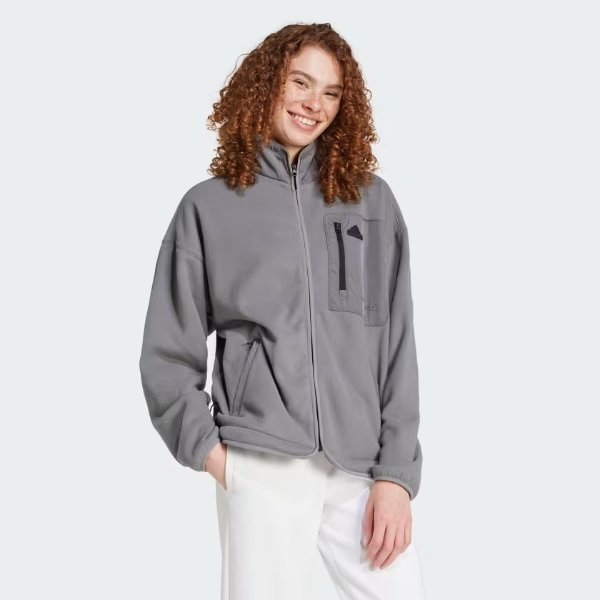 ★adidas★W CITY ESCAPE POLAR FLEECE TRACKTOP★追跡可 City Escape Polar Fleece Track Top City Escape 抓绒夹克80.00