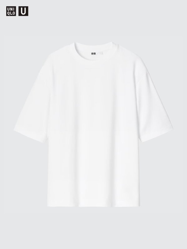 U AIRism Cotton Oversized Crew Neck Half-Sleeve T-Shirt | UNIQLO US