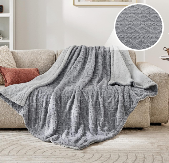 Amazon.com: Bedsure 雪帕毛毯 throw