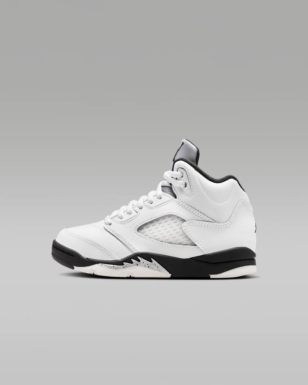 Air Jordan 5 Retro "White and Black" 小童运动鞋