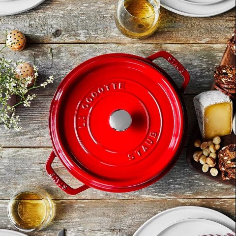 StaubEnameled Cast Iron 4-Qt. Round Cocotte - Macy s