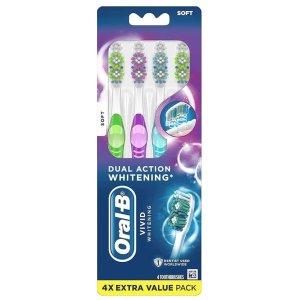 Oral-B Advantage Vivid 美白软毛牙刷 4支装