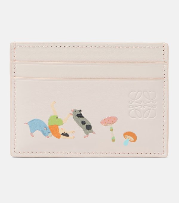 x Suna Fujita Hampster leather card holder