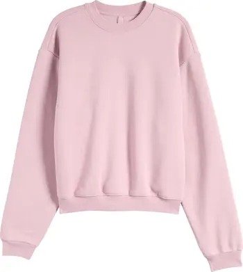 Cotton Blend Fleece Crewneck Sweatshirt