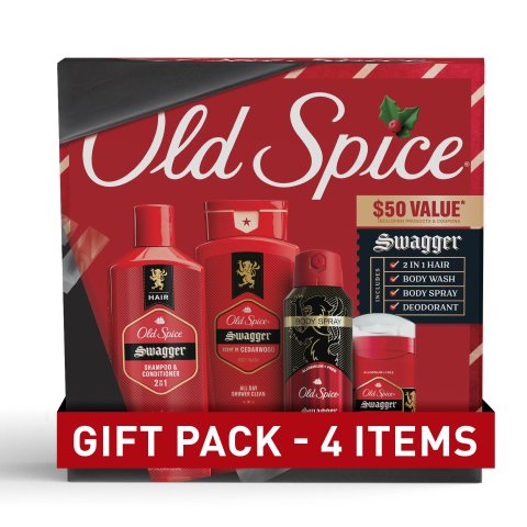 Old Spice 男士礼盒 止汗除臭剂、沐浴露、身体喷雾 型男魅力香