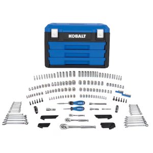 Kobalt  SAE和公制抛光铬机械工具 227件套 带收纳硬盒