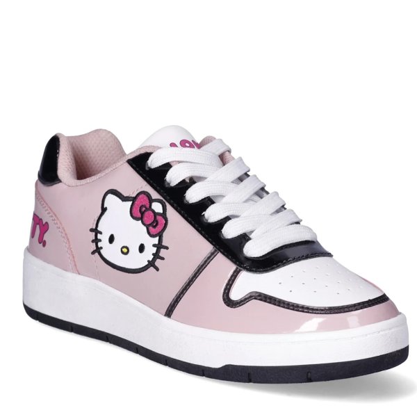 by Sanrio Women's Pink Casual Court Sneakers, Sizes 6-11, Regular Width