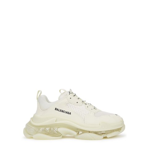 BalenciagaTriple S off-white panelled sneakers
