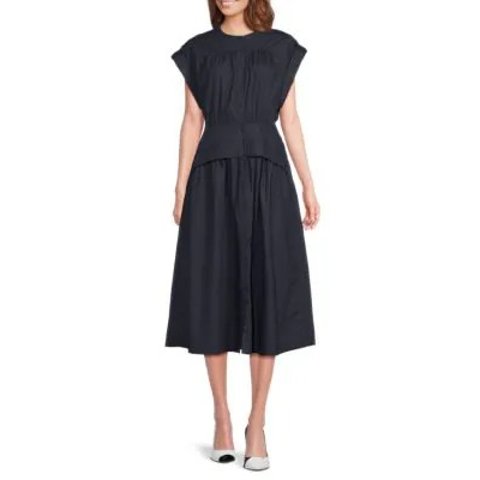AREA STARSButton Down Midi Dress