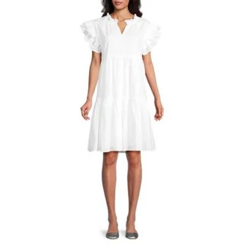 AREA STARSCathy Ruffle Tiered Knee Length Dress