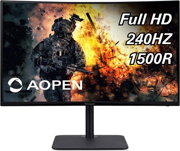 AOPEN 32吋 FHD 240Hz Adaptive-Sync 曲面显示器 32HC5R