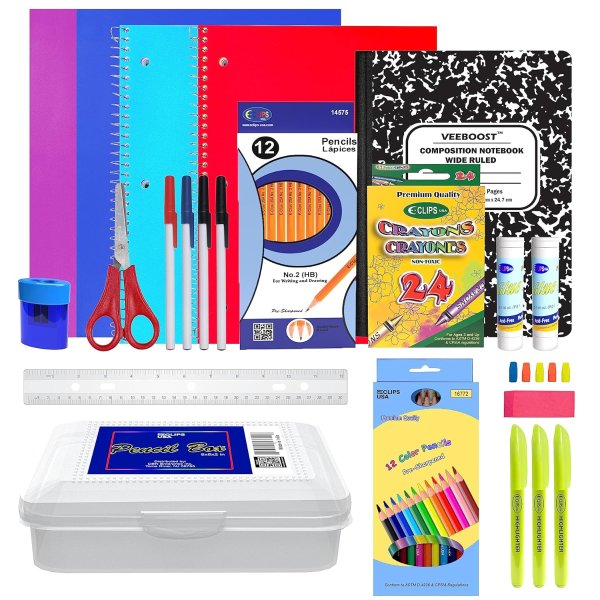 VEEBOOST School Supplies for Kids, Back to School Supply Box