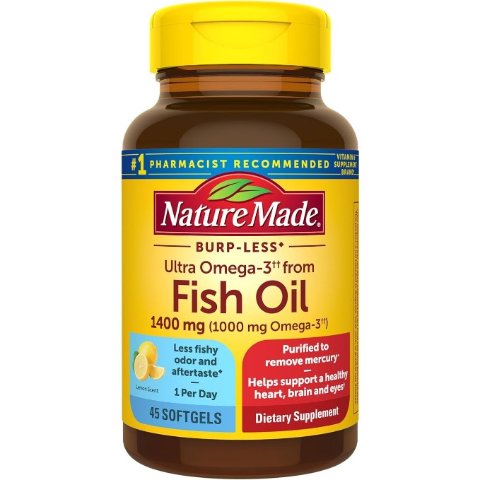 Nature Made Burp Less Ultra Omega 3 Fish Oil 1400 mg