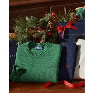 男士圆领针织毛衣  