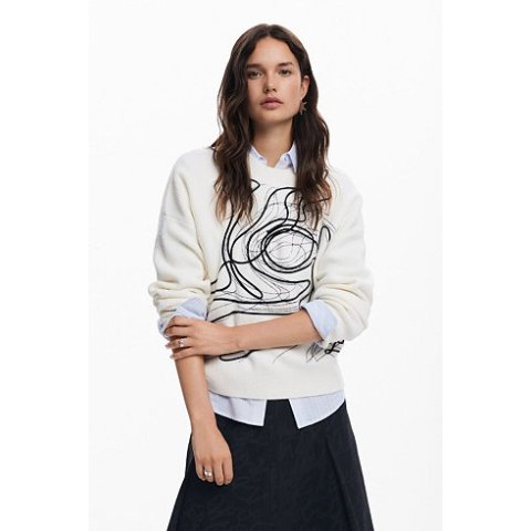 Desigual Desigual Maria Escote oversize jacquard pullover 239.00
