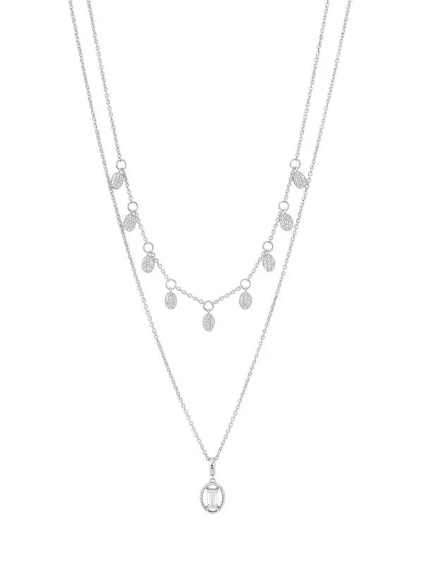Veritas Shaky Sterling Silver & Cubic Zirconia Layered Necklace