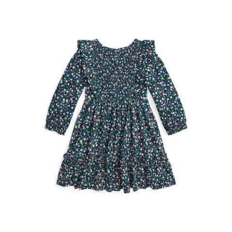 Ralph LaurenFloral Smocked Cotton Jersey Dress