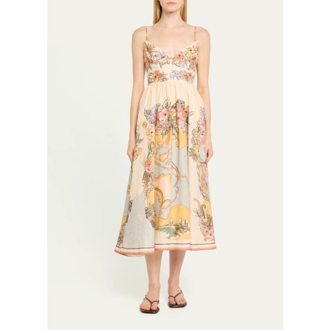 ZimmermannGet $100GC,Spend$1000 Get $250GCTallow Nautical Map Tucked Bodice Dress