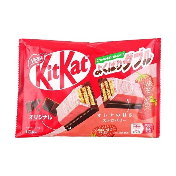 雀巢 KITKAT 巧克力威化饼干棒 草莓味&原味 116g