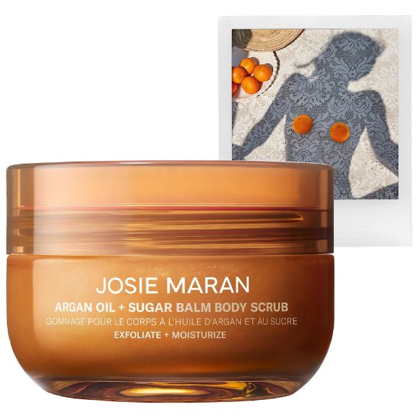 Topless Tangerine - Argan Oil + Sugar Balm Refillable Exfoliating Body Scrub Jar