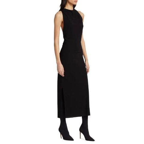Helmut LangTwist-Back Fitted Maxi Dress