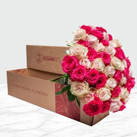 $64.99Costco Pre-order Valentine's Day 50-stem Shades of Pink Roses