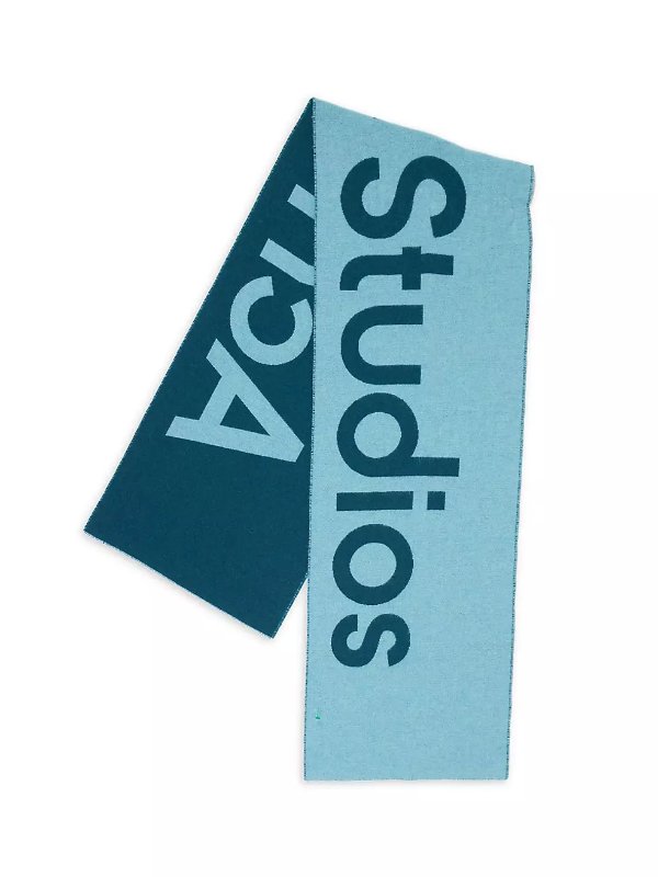 Toronty Wool Blend Logo Scarf