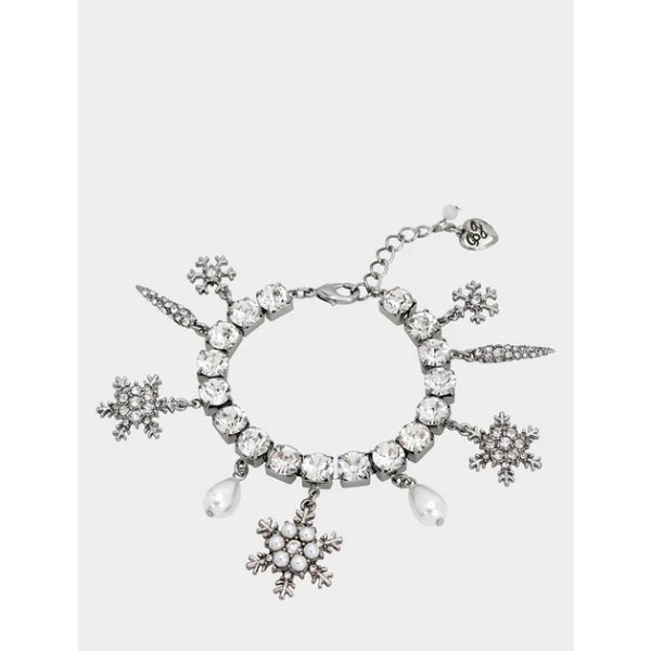 snow special snowflake charm bracelet crystal