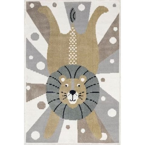 Nuloom Brodie Cheerful Lion Kids Indoor Area Rug