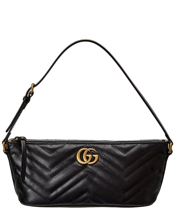 GG Marmont Leather Shoulder Bag / Gilt