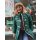 Longline Padded Coat Jewel Green Gold Foil Confetti