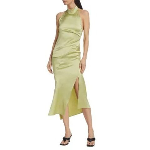 Helmut LangSilk Draped Midi Dress