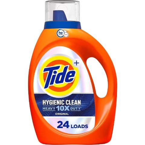 Tide Liquid Laundry Detergent, Hygienic Clean Heavy Duty, Original Scent, 24 Loads, 34 fl oz