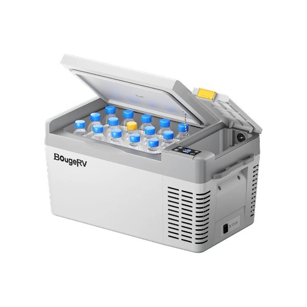 BougeRV CRPRO20 21 Quart 12V Portable Car Fridge Freezer White