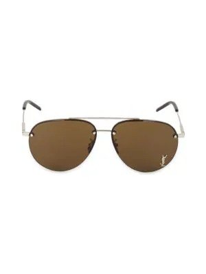 63MM Aviator Sunglasses