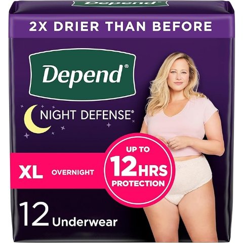 Depend 女性失禁、产后防漏1次性内裤 12片