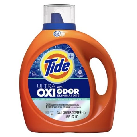 Tide Ultra OXI with Odor Eliminators Liquid Laundry Detergent, 115.0 fl oz