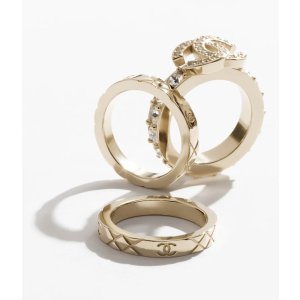 ChanelSpring-Summer 2025 Pre-collection Ring Metal & Strass Gold & Crystal