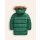 Longline Padded Coat Jewel Green Gold Foil Confetti