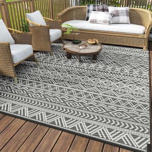 MontVoo-Outdoor Rug Carpet Waterproof 5x8 ft