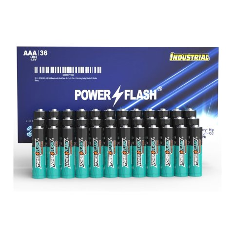 POWER FLASH 36 AAA Batteries, Battery Provide Long Lasting Power