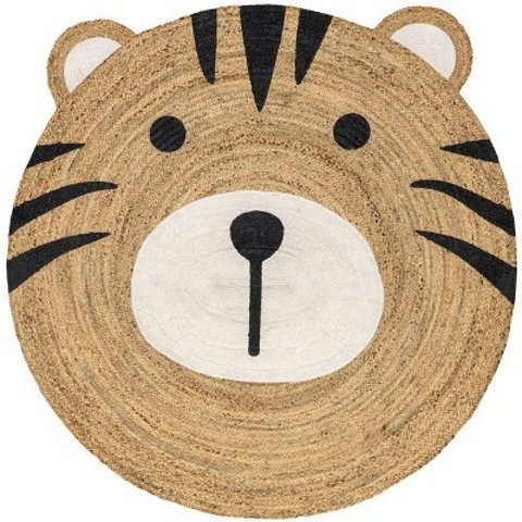 Nuloom Zaylee Tiger Handwoven Kids Jute Indoor Area Rug