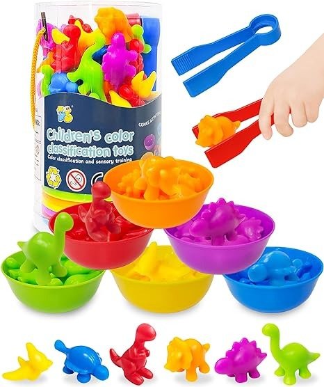 Yetonamr Counting Dinosaurs Montessori Toys for 3 4 5 Years Old Boys Girls, Toddler Preschool Learning Activities Toys for Kids Ages 2-4, 3-5, 4-8, Birthday Gifts Sensory Toys