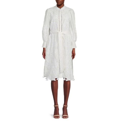 Alice + OliviaShanley Embroidered Midi Dress