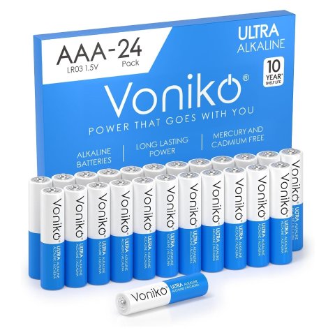 Voniko Premium Grade AAA Batteries 24 Pack